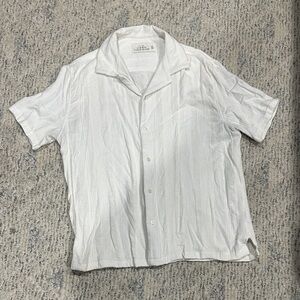 Abercrombie & Fitch White Casual Button Down Shirt